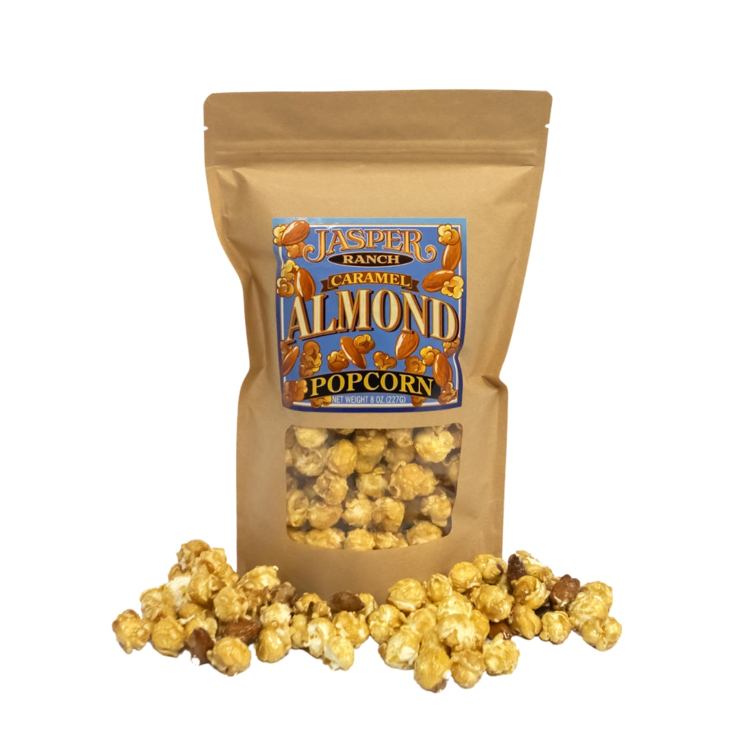 Jasper Ranch Caramel Almond Popcorn – Stewart & Jasper Orchards