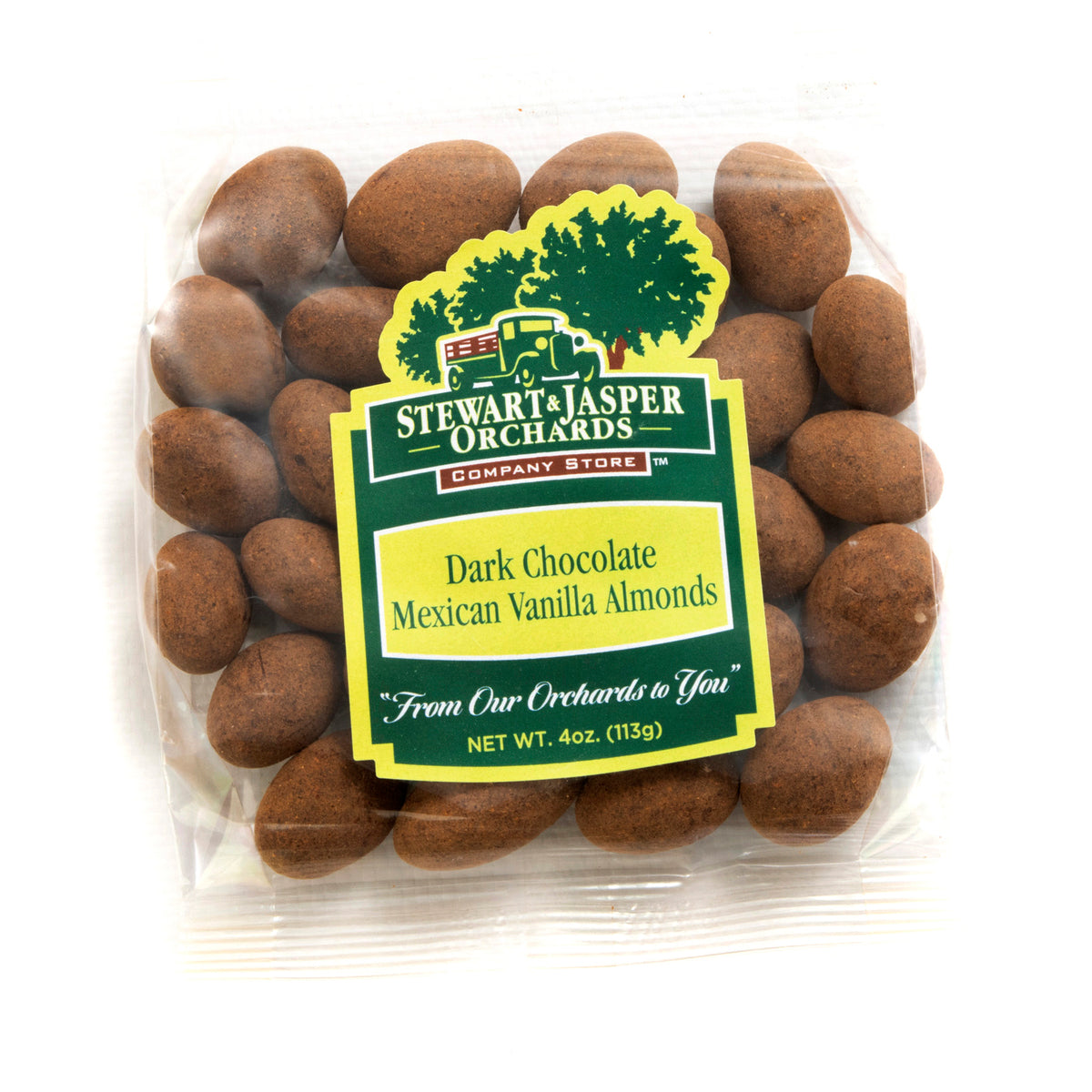 Dark Chocolate Mexican Vanilla Almonds Stewart & Jasper Orchards