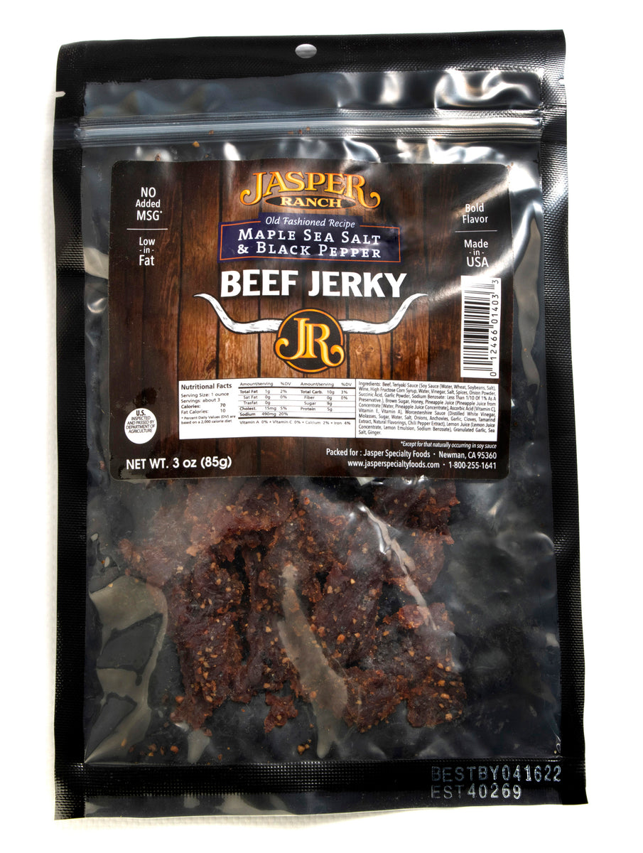 Maple Sea Salt & Black Pepper Jerky Stewart & Jasper Orchards
